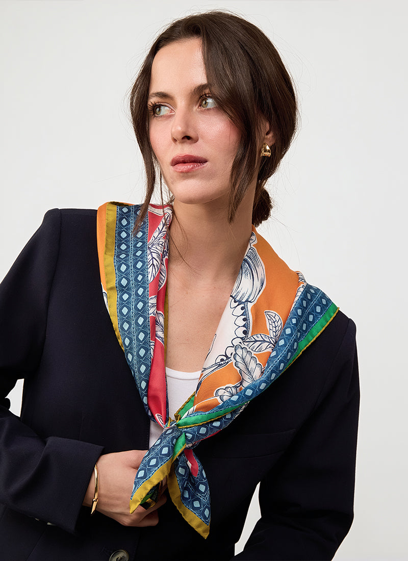BARBIERI Rose Garden Silk Scarf
