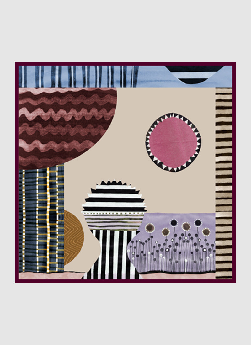 BARBIERI Twill Silk Scarf-Stripe