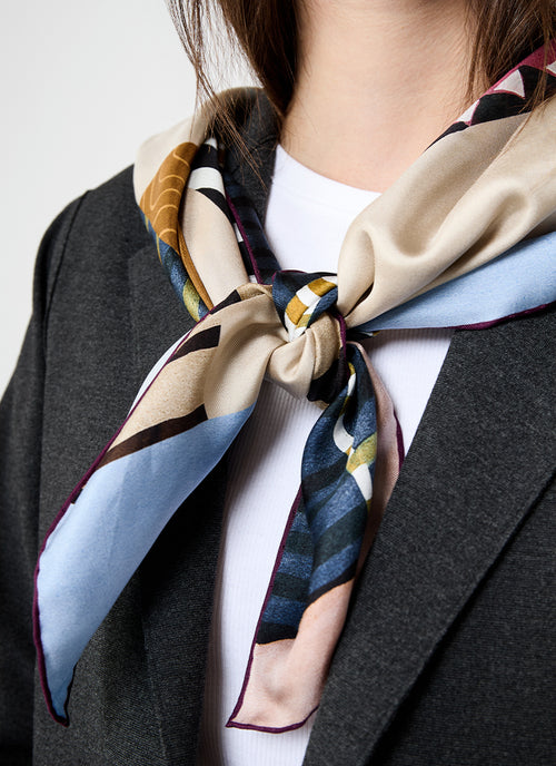 Twill Silk Scarf - Stripe by BARBIERI at Andrews