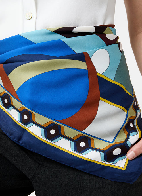 Twill Silk Scarf-Abstract