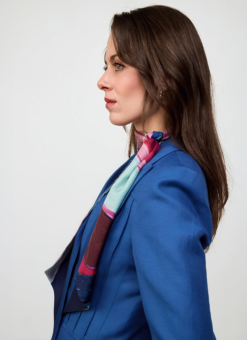 BARBIERI Abstract Print Silk Twilly