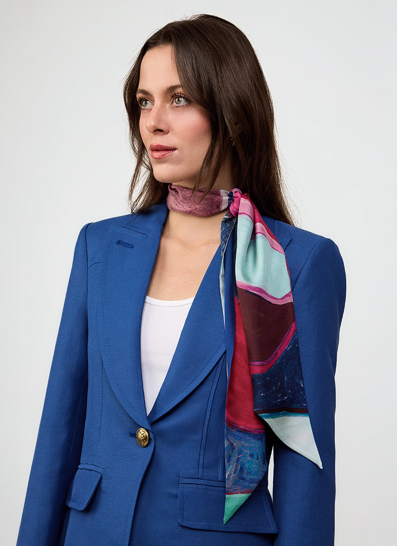 BARBIERI Abstract Print Silk Twilly