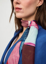 BARBIERI Abstract Print Silk Twilly