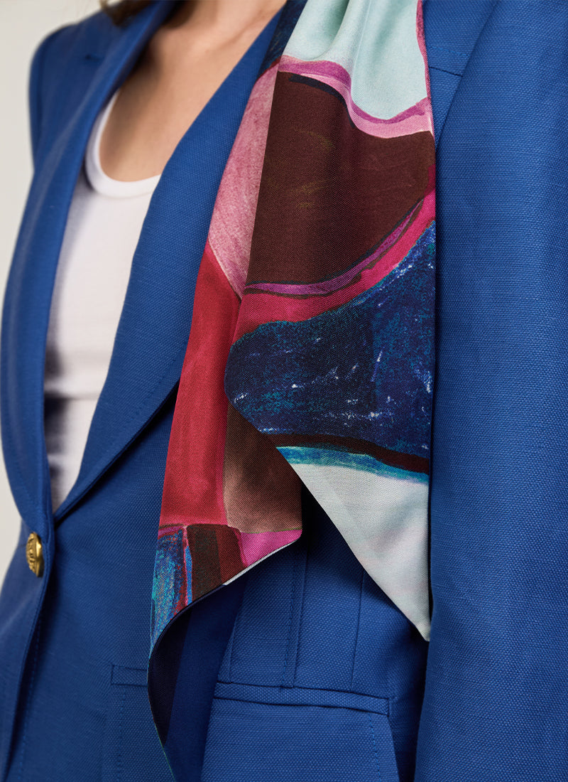 BARBIERI Abstract Print Silk Twilly