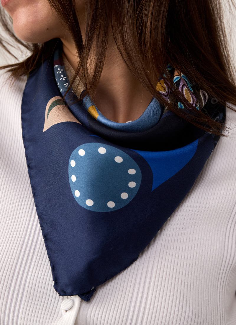 Camera Silk Twill Scarf