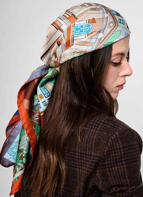 Double Face Silk Square – City by BARBIERI at Andrews