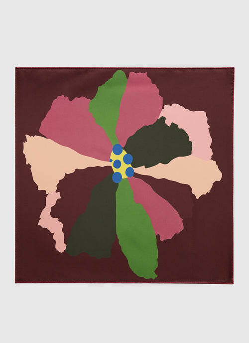 BARBIERI Double Face Silk Square-Flower