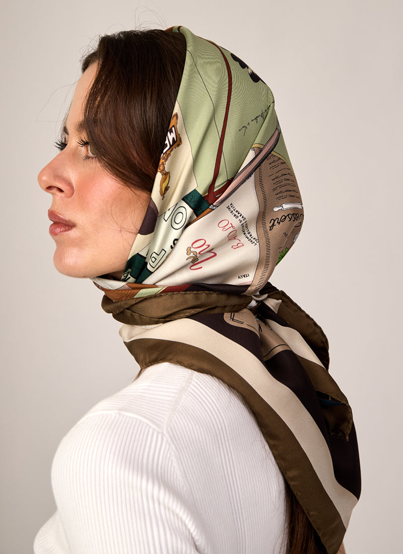 Europe Silk Twill Scarf