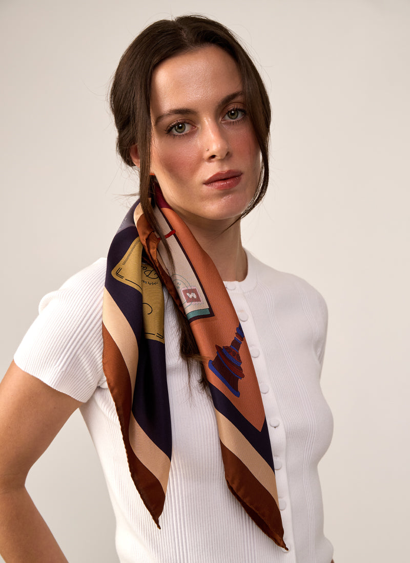 Europe Silk Twill Scarf
