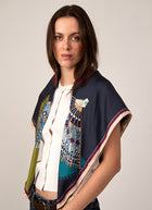 Fan Silk Twill Scarf