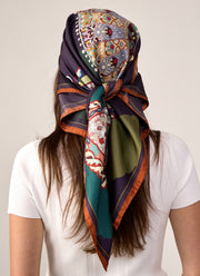 Fan Silk Twill Scarf
