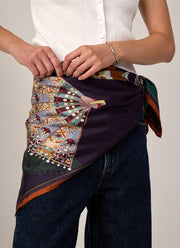 Fan Silk Twill Scarf