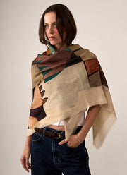 Flowers Wool Scarf