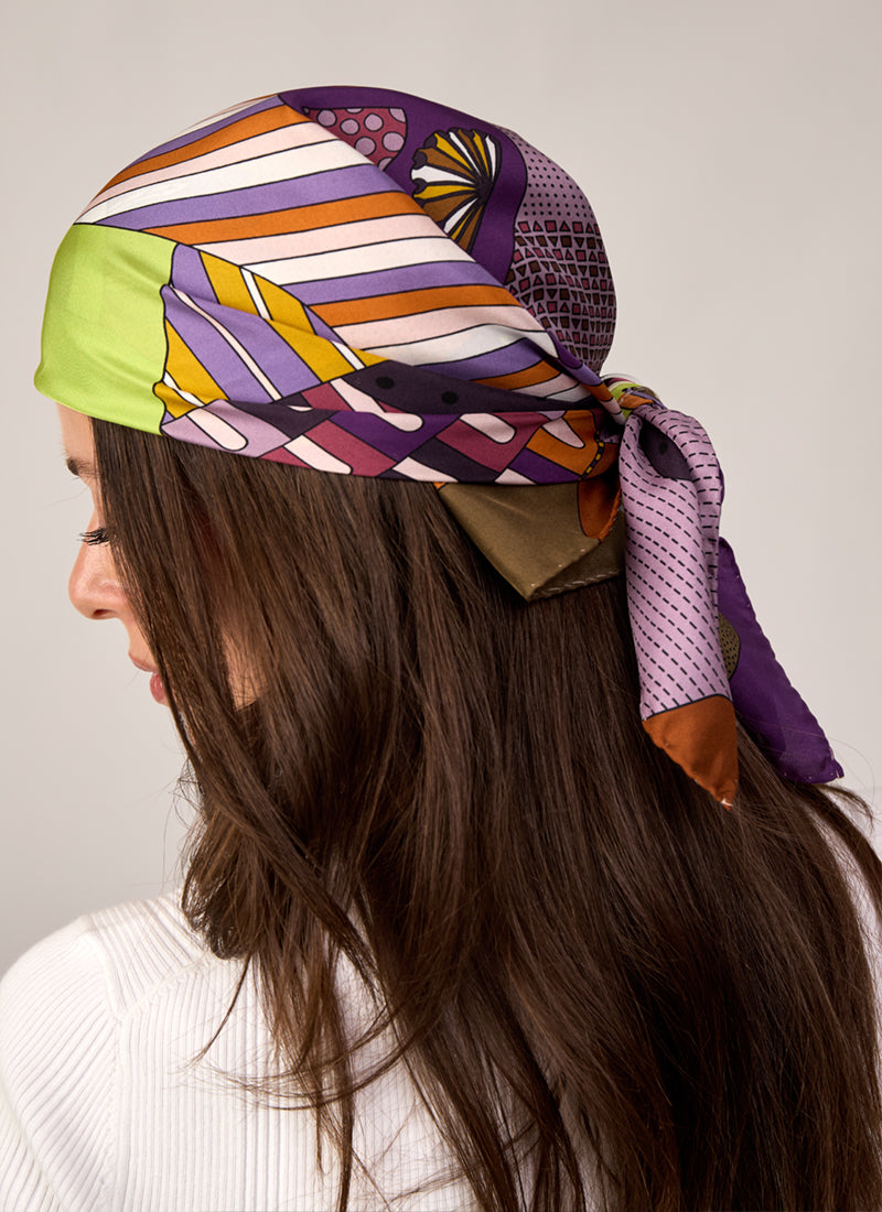 Landscape Silk Twill Scarf
