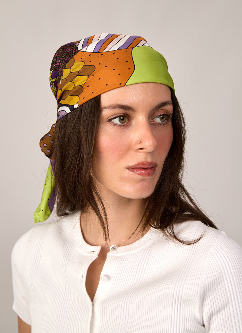 Landscape Silk Twill Scarf