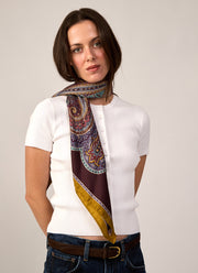 Mandela Flower Silk Twill Scarf
