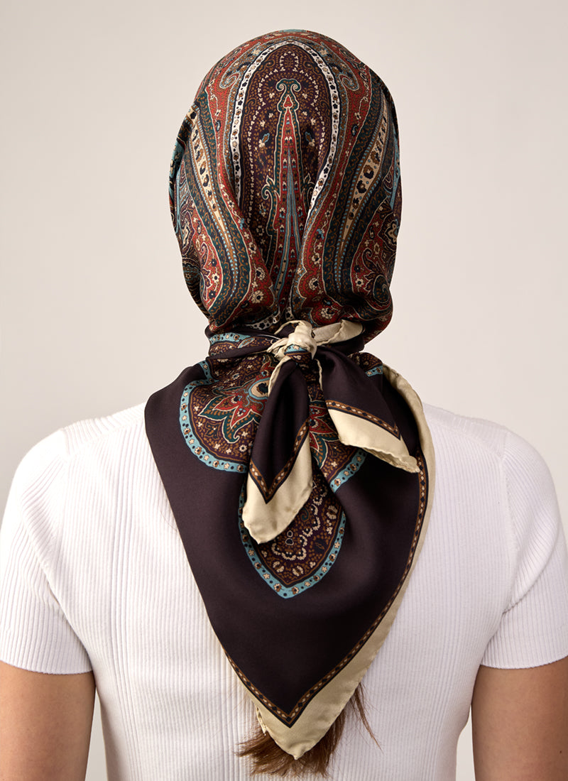Mandela Flower Silk Twill Scarf