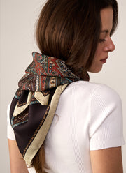 Mandela Flower Silk Twill Scarf