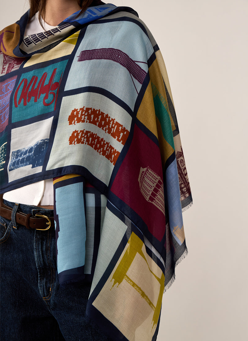Modular Landmarks Shawl