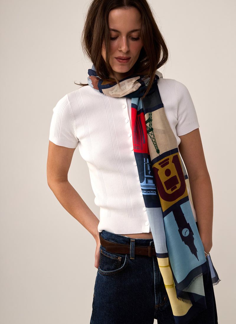 Modular Landmarks Shawl