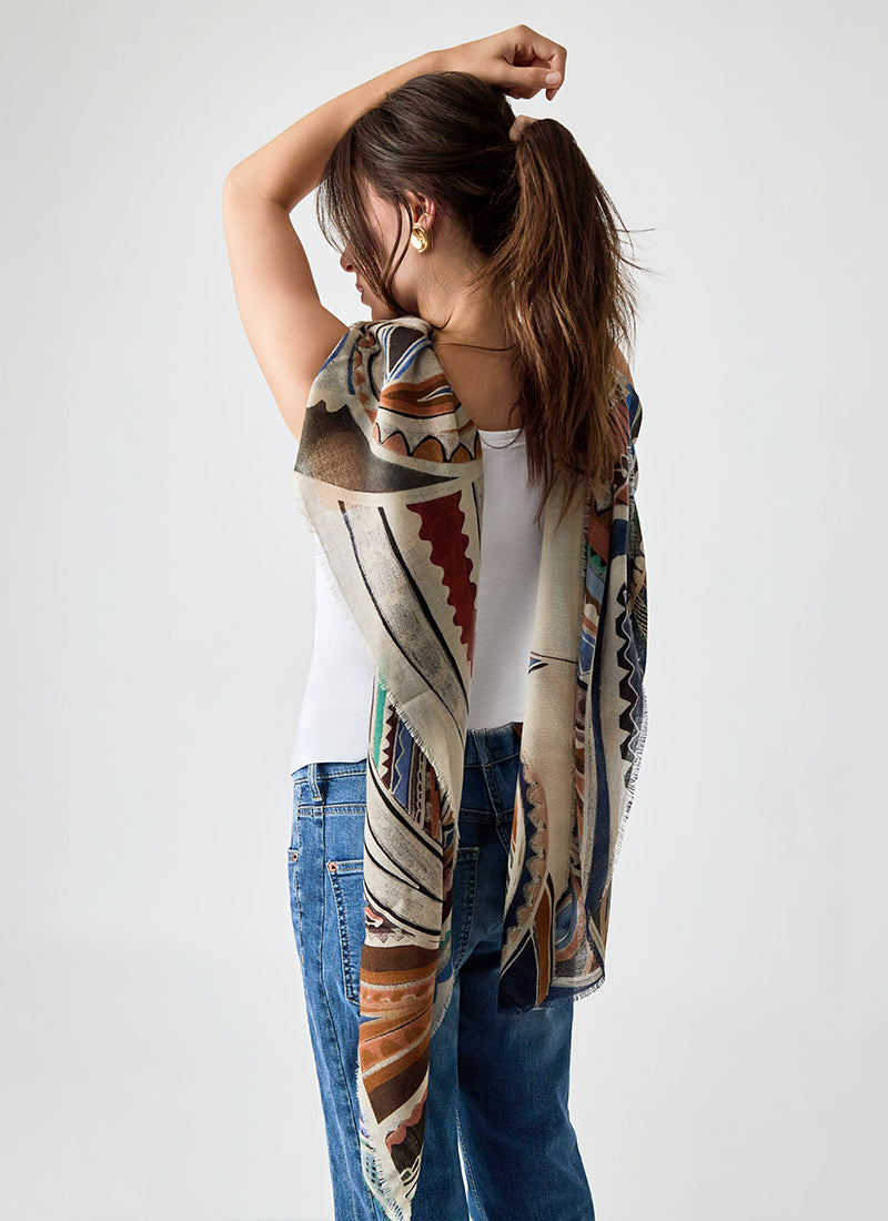 Wool Scarf - Paisley by BARBIERI at Andrews