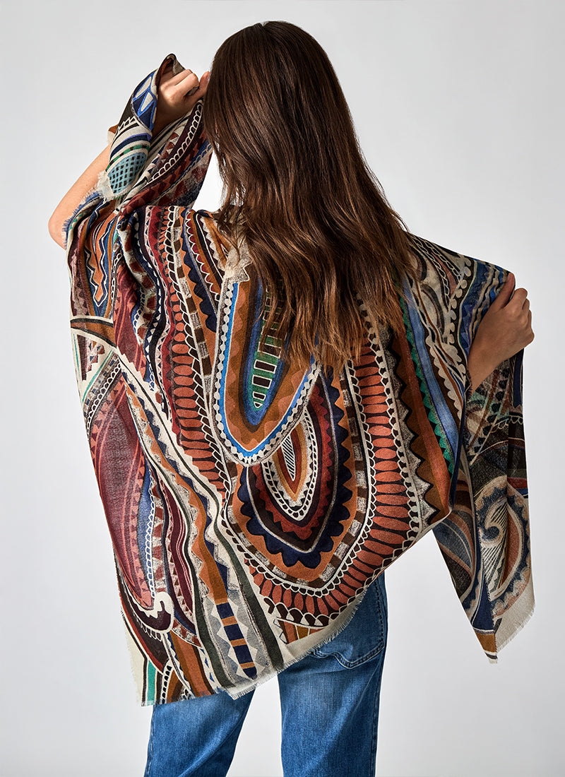 Wool Scarf - Paisley by BARBIERI at Andrews