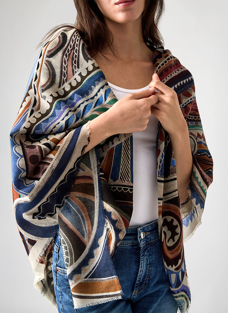 Wool Scarf - Paisley by BARBIERI at Andrews