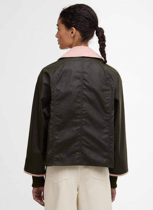 Cropped Beadnell Waxed Jacket by Barbour