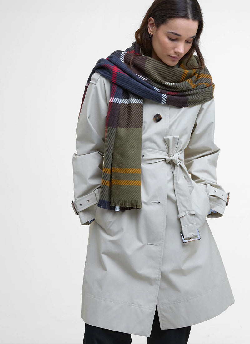 Barbour Blair Tartan Scarf Navy