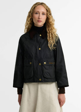 Barbour Cropped Beadnell Waxed Jacket