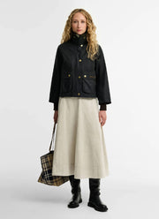 Barbour Cropped Beadnell Wax Jacket Sg