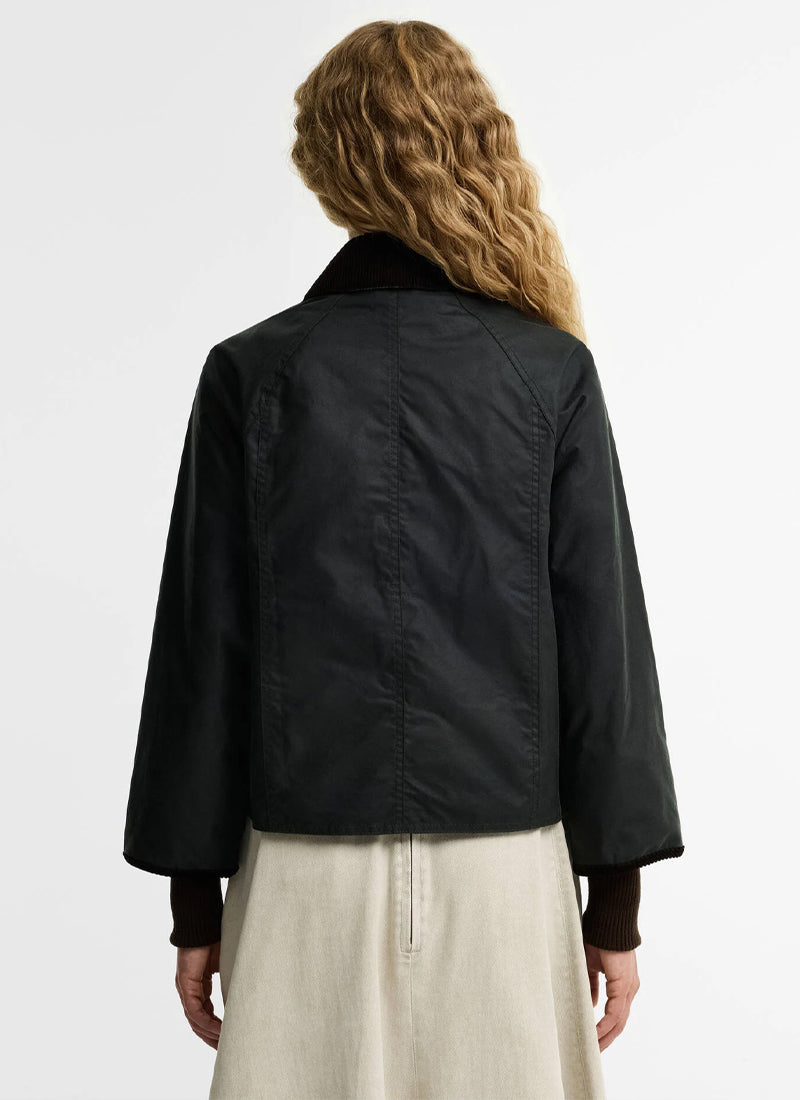 Barbour Cropped Beadnell Wax Jacket Sg