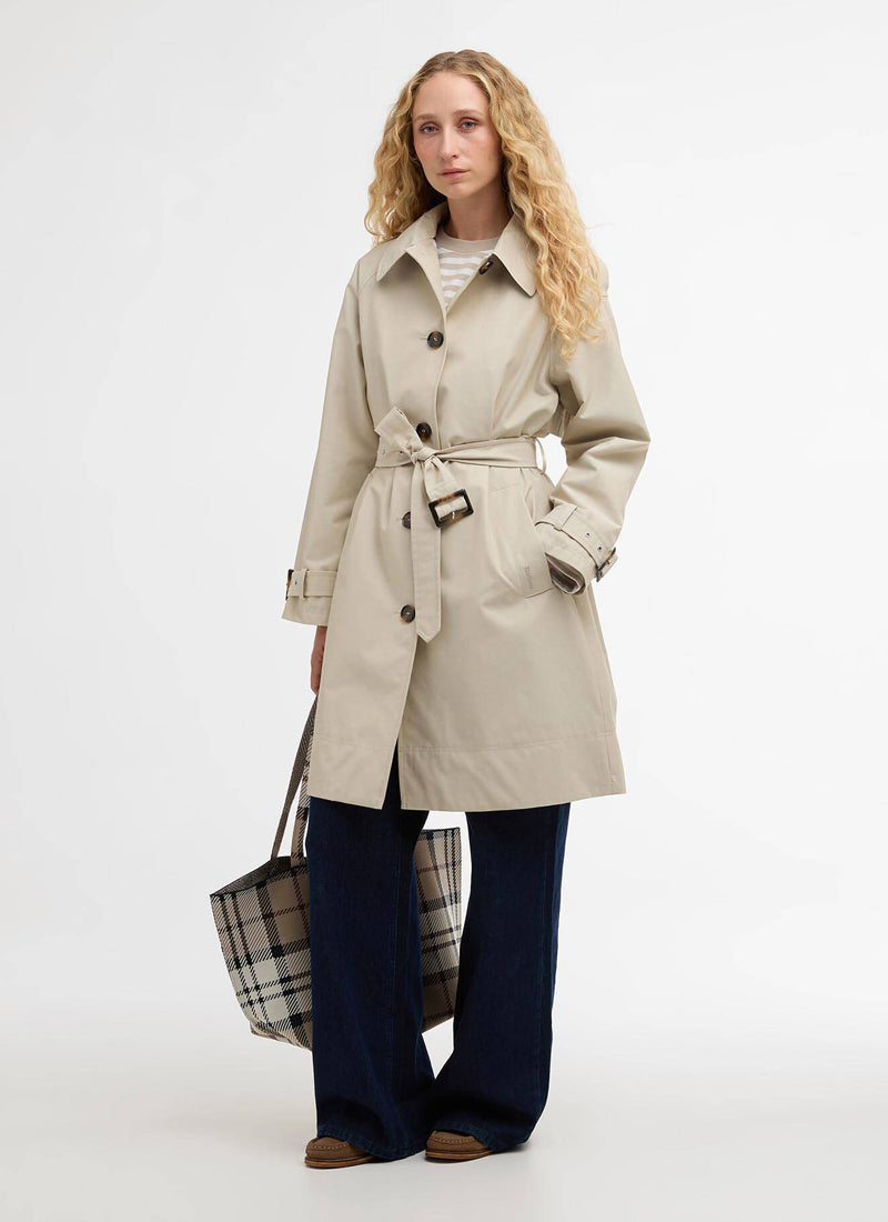 Maia Showerproof Trench Coat by Barbour | Andrews