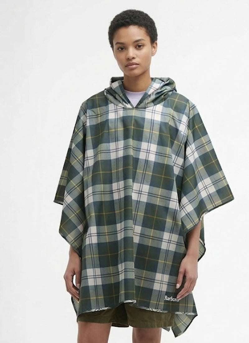 Tartan Showerproof Poncho by Barbour at Andrews