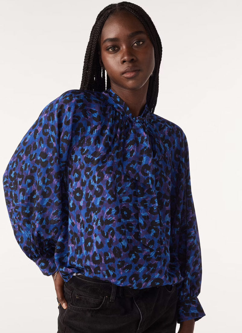 ba&sh Loma Leopard Blouse