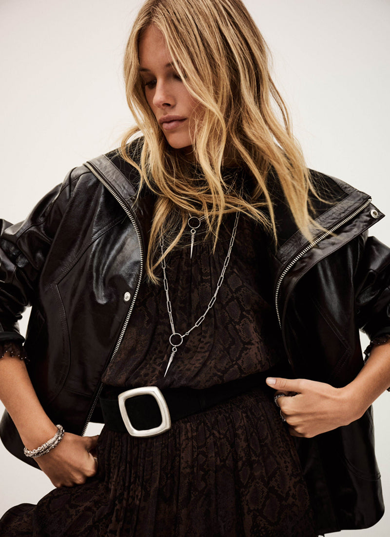 Bernie Leather Jacket by ba&sh at Andrews