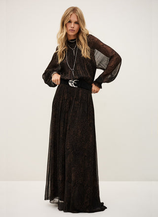 bash maxi dress Smoky by ba&sh sh Pierta Dress is DG-DarkRomantic Size:16 Lrg 32-33 Sleeve Ballbella Beautiful Dark Green