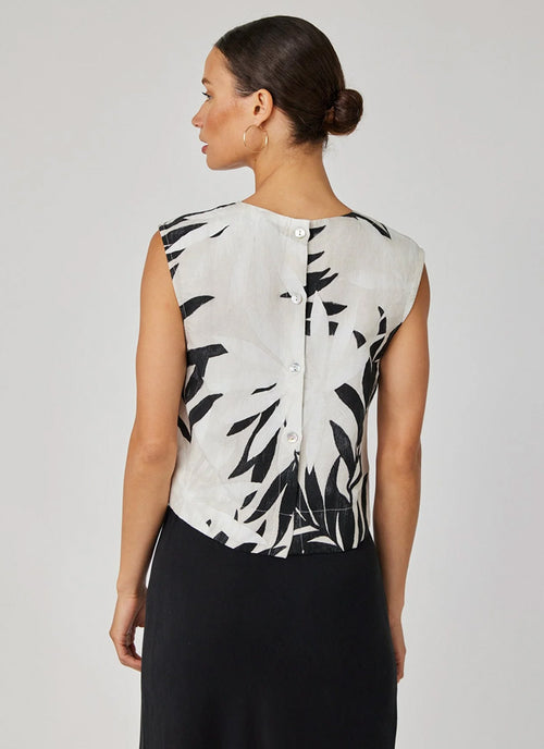 Bella Dahl Boxy Button Back Top