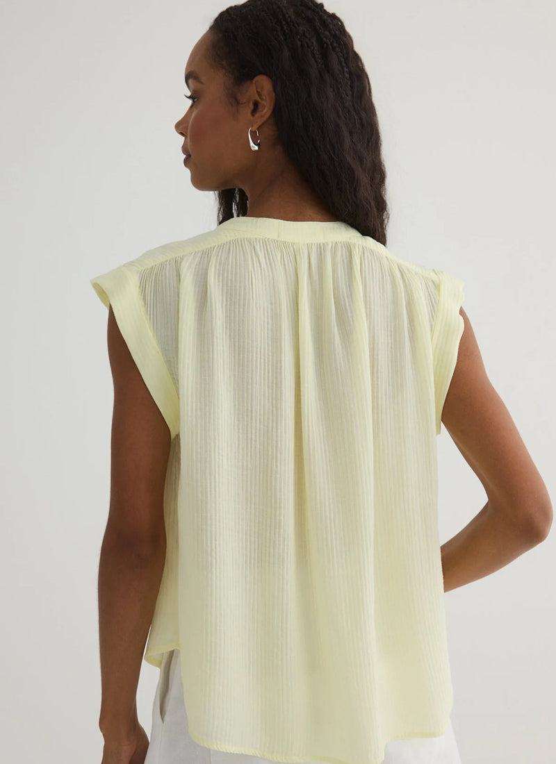 Shirred Cap Sleeve Blouse Bella Dahl at Andrews