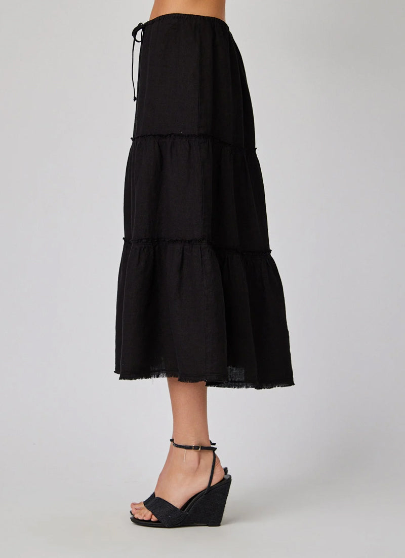 Bella Dahl Frayed Tiered Skirt