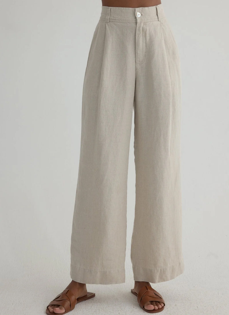 Bella Dahl Pleated Wide Leg Ankle Pant