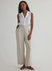 Bella Dahl Pleated Wide Leg Ankle Pant