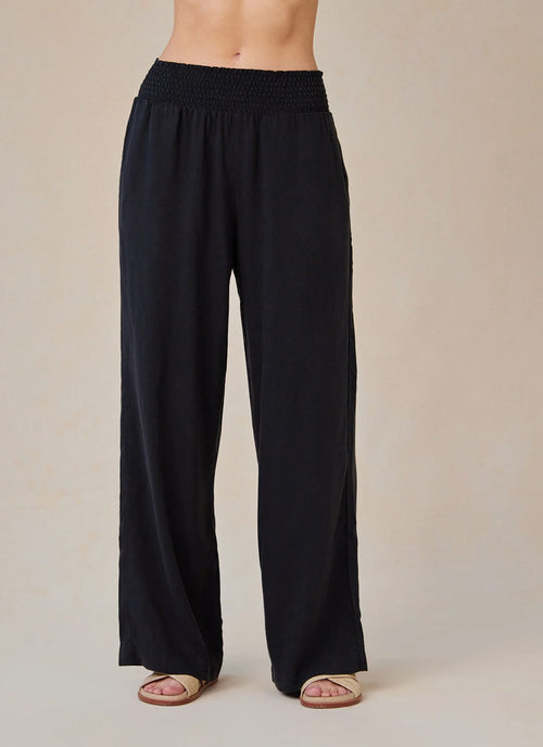 Bella Dahl Smocked Waist Wide Leg Pant