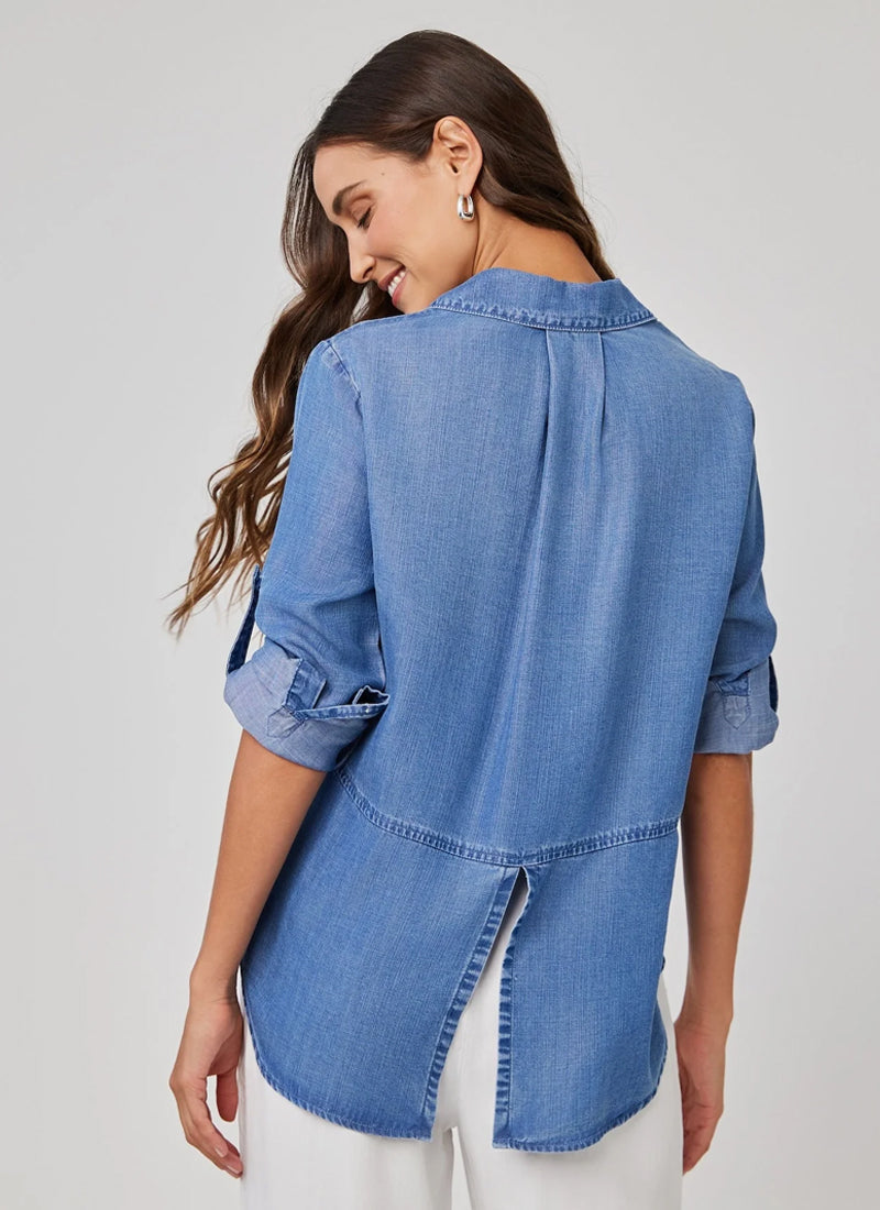 Bella Dahl Split Back Button Down Shirt