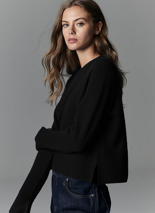 Autumn Cashmere Boxy Crewneck Cashmere Sweater