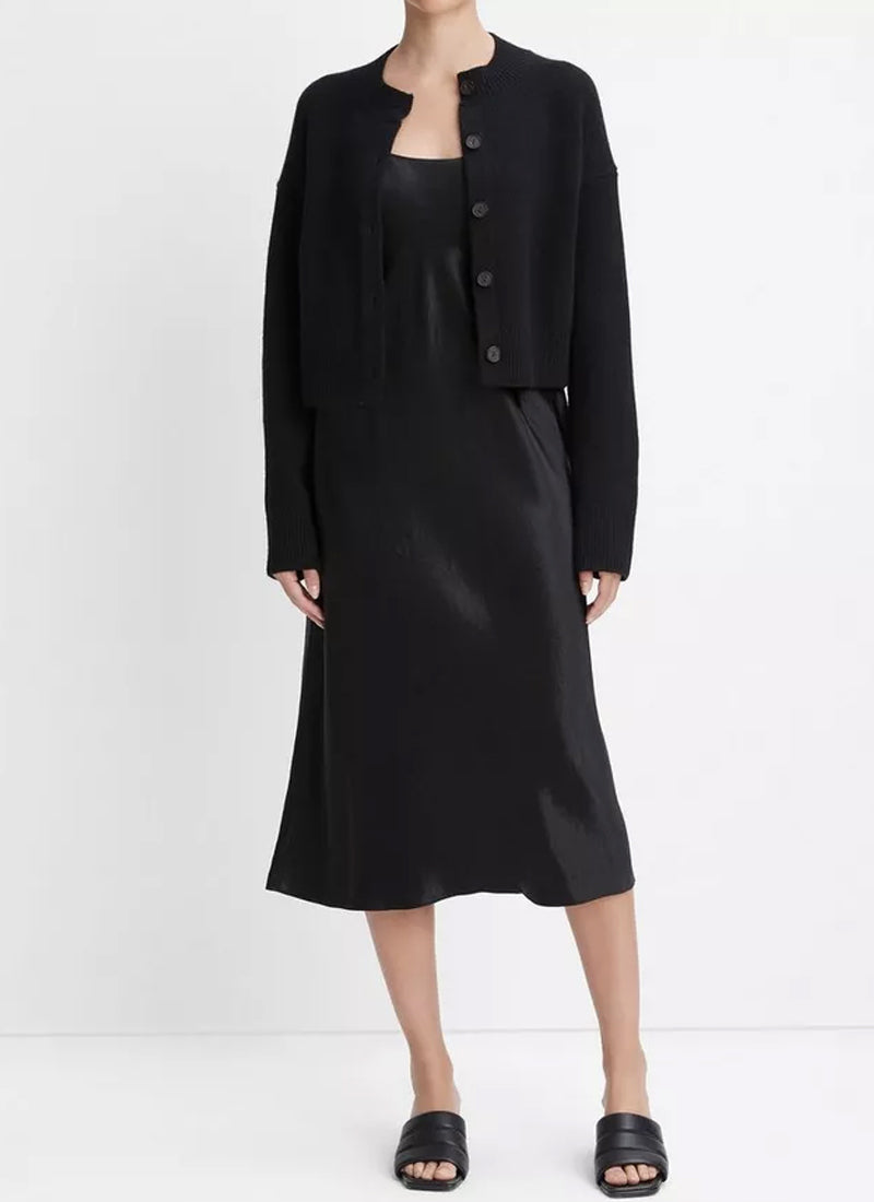 Vince Cropped Crewneck Cardigan