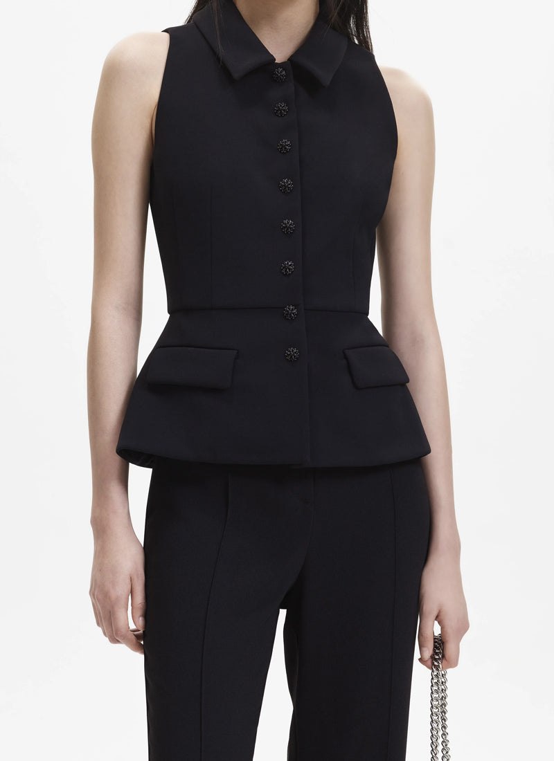 Self-Portrait Sleeveless Tailored Jumpsuit