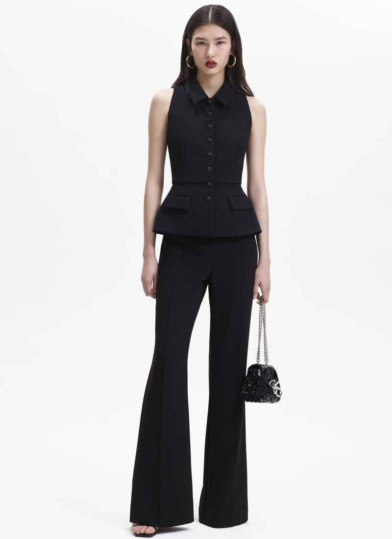 Self-Portrait Sleeveless Tailored Jumpsuit