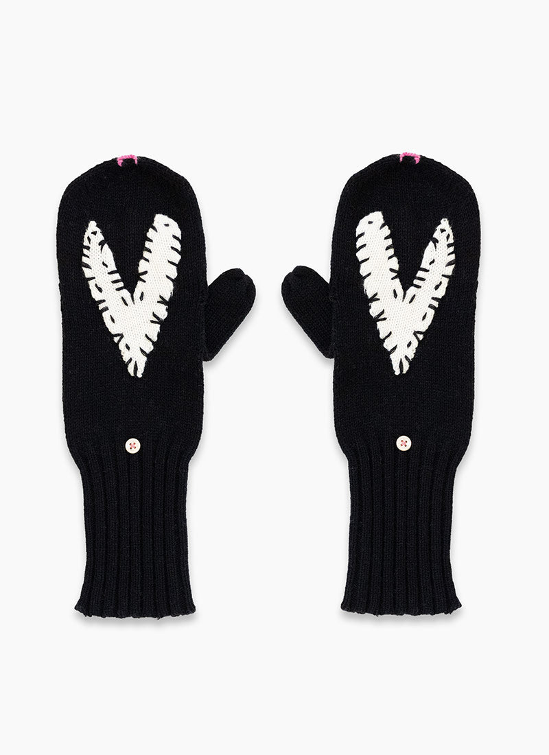 Kerri Rosenthal Imperfect Heart Cashmere Mittens