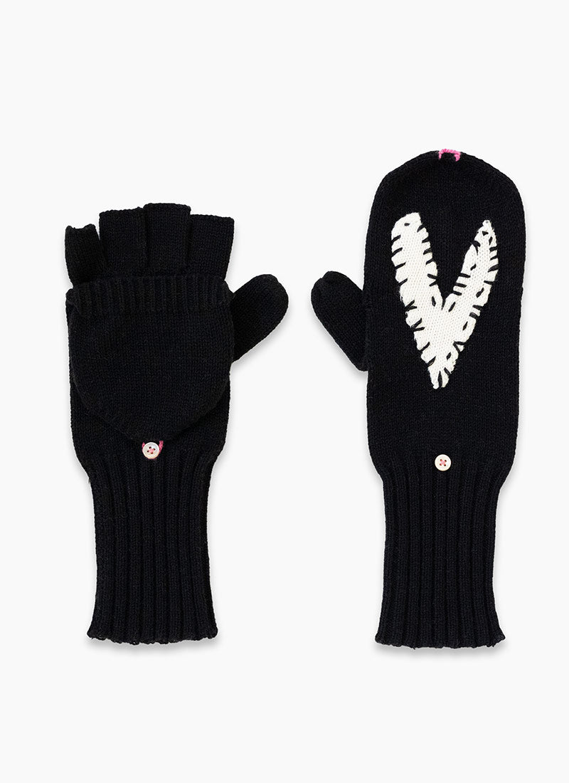 Kerri Rosenthal Imperfect Heart Cashmere Mittens